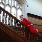 Santa on the bannister Santa on the bannister