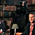 'Good Luck Charlie' cast with Bear in Library